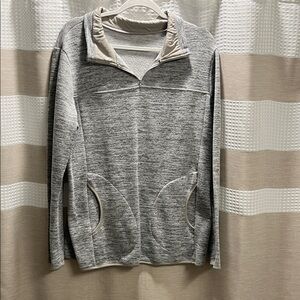 Gray Quarter-Zip Men's Sweater